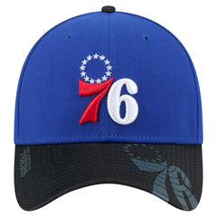 Philadelphia 76ers Sport Night Visor Hit 39THIRTY Flex Hat Royal/Black - NBA