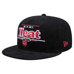 Miami Heat Throwback Display Corduroy 9FIFTY Snapback Hat Black - NBA