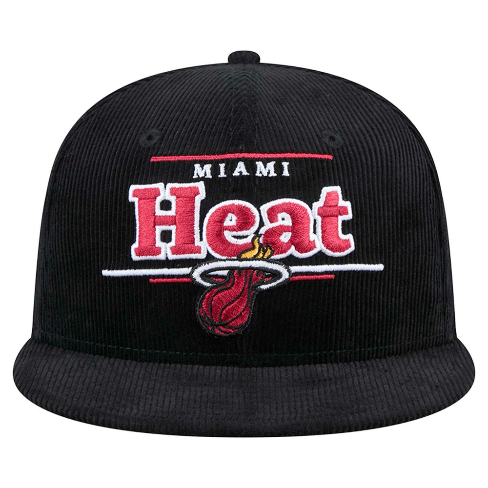 Miami Heat Throwback Display Corduroy 9FIFTY Snapback Hat Black - NBA