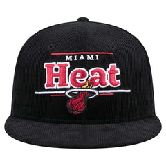 Miami Heat Throwback Display Corduroy 9FIFTY Snapback Hat Black - NBA