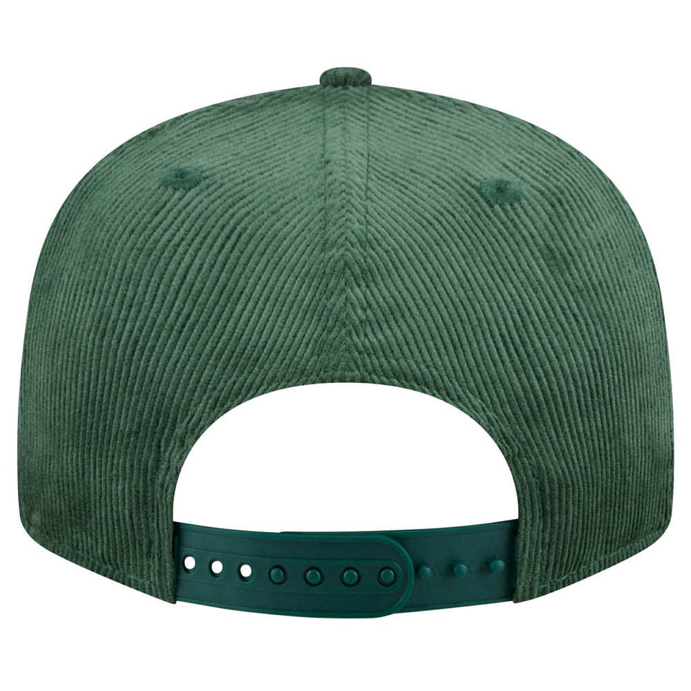 Milwaukee Bucks Throwback Display Corduroy 9FIFTY Snapback Hat Hunter Green - NBA