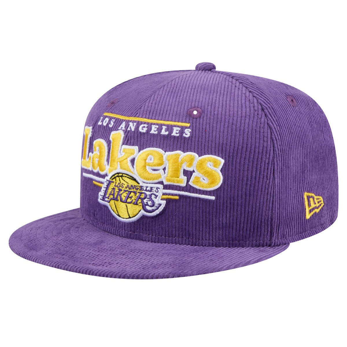Los Angeles Lakers Throwback Display Corduroy 9FIFTY Snapback Hat Purple - NBA