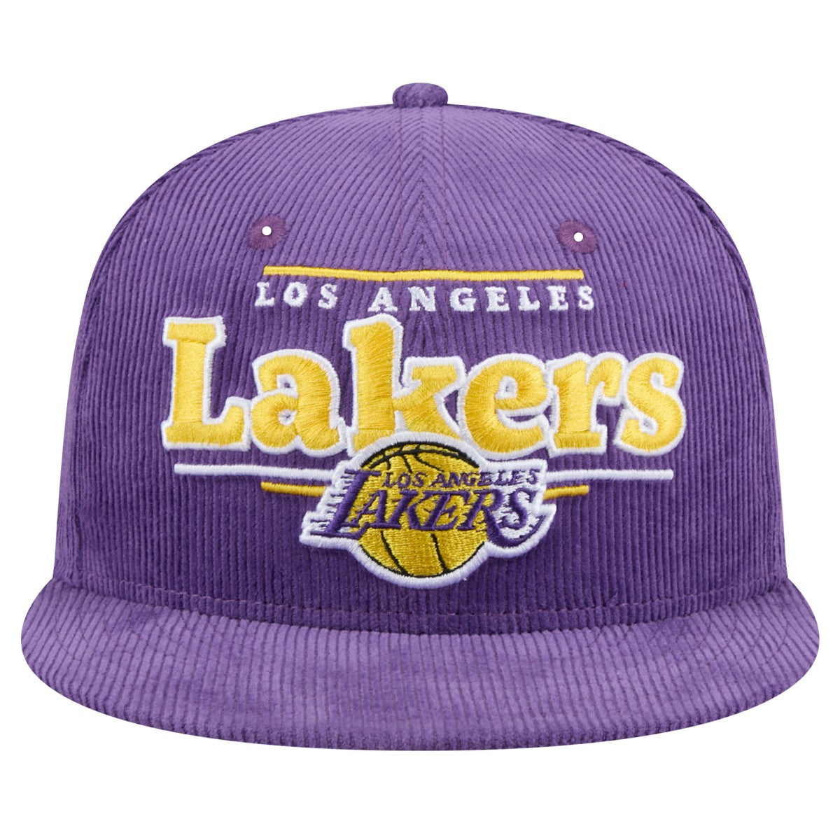Los Angeles Lakers Throwback Display Corduroy 9FIFTY Snapback Hat Purple - NBA