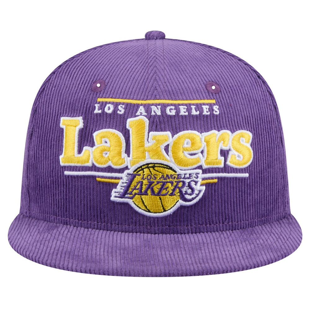 Los Angeles Lakers Throwback Display Corduroy 9FIFTY Snapback Hat Purple - NBA