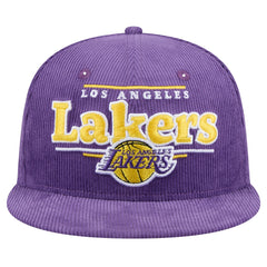 Los Angeles Lakers Throwback Display Corduroy 9FIFTY Snapback Hat Purple - NBA