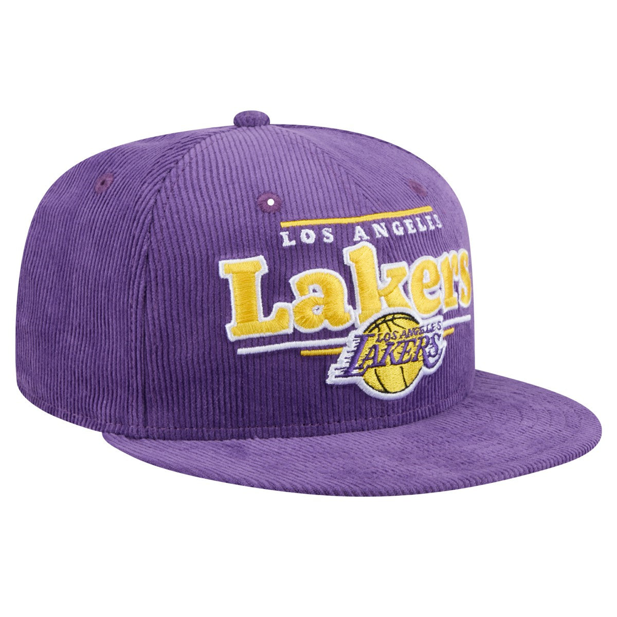 Los Angeles Lakers Throwback Display Corduroy 9FIFTY Snapback Hat Purple - NBA