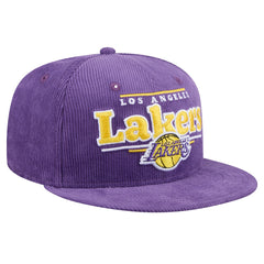 Los Angeles Lakers Throwback Display Corduroy 9FIFTY Snapback Hat Purple - NBA