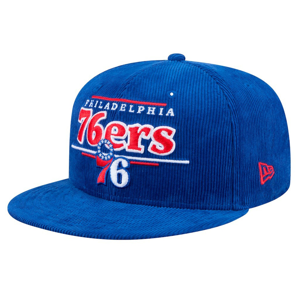 Philadelphia 76ers Throwback Display Corduroy 9FIFTY Snapback Hat Royal - NBA