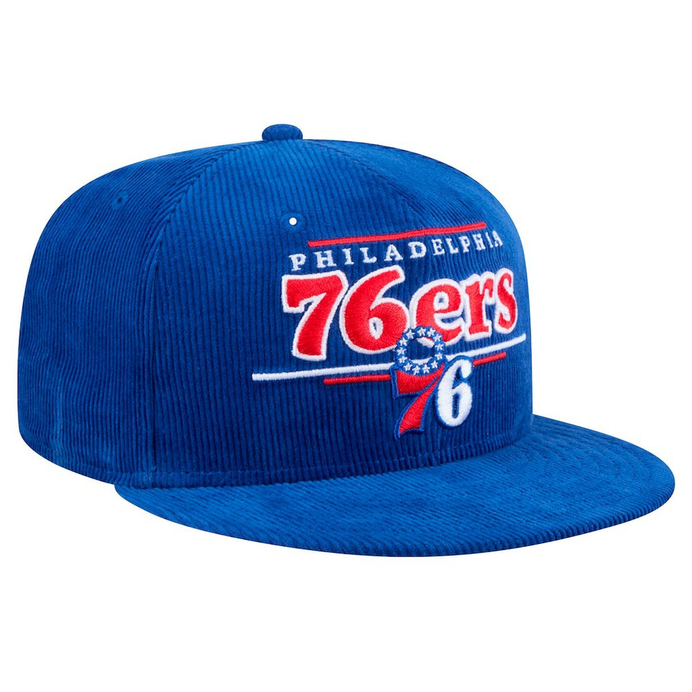 Philadelphia 76ers Throwback Display Corduroy 9FIFTY Snapback Hat Royal - NBA