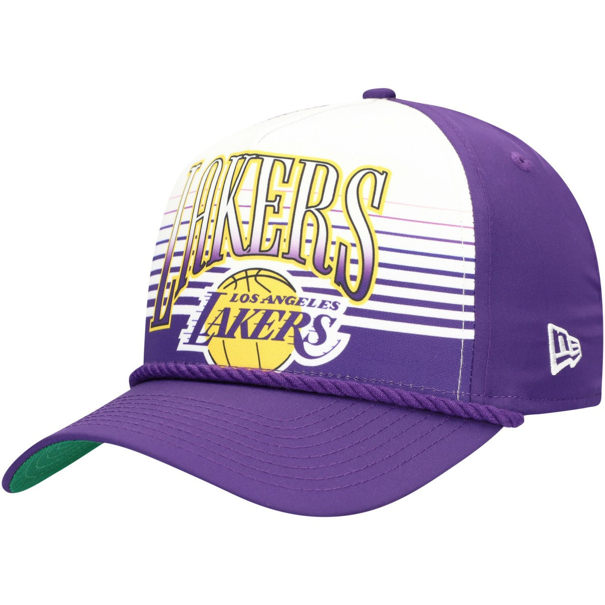 Los Angeles Lakers Purple Throwback Gradient A-Frame 9FORTY Adjustable Hat - NBA