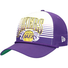 Los Angeles Lakers Purple Throwback Gradient A-Frame 9FORTY Adjustable Hat - NBA