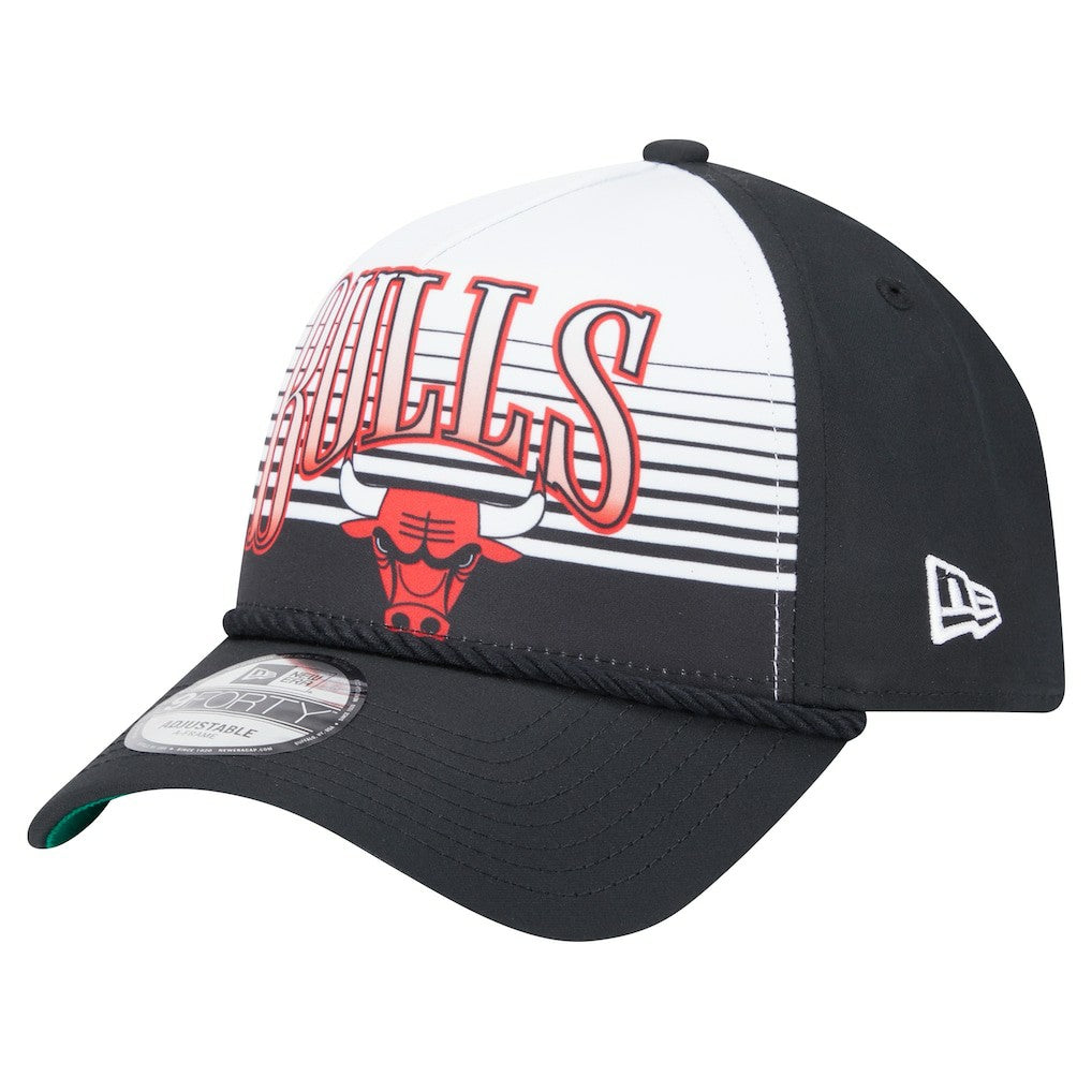 Chicago Bulls Black Throwback Gradient A-Frame 9FORTY Adjustable Hat - NBA