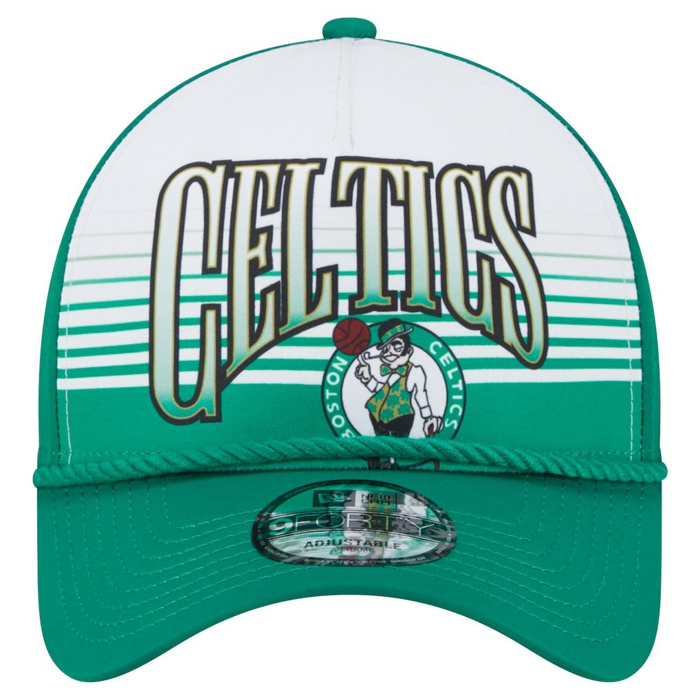 Boston Celtics Kelly Green Throwback Gradient A-Frame 9FORTY Adjustable Hat - NBA