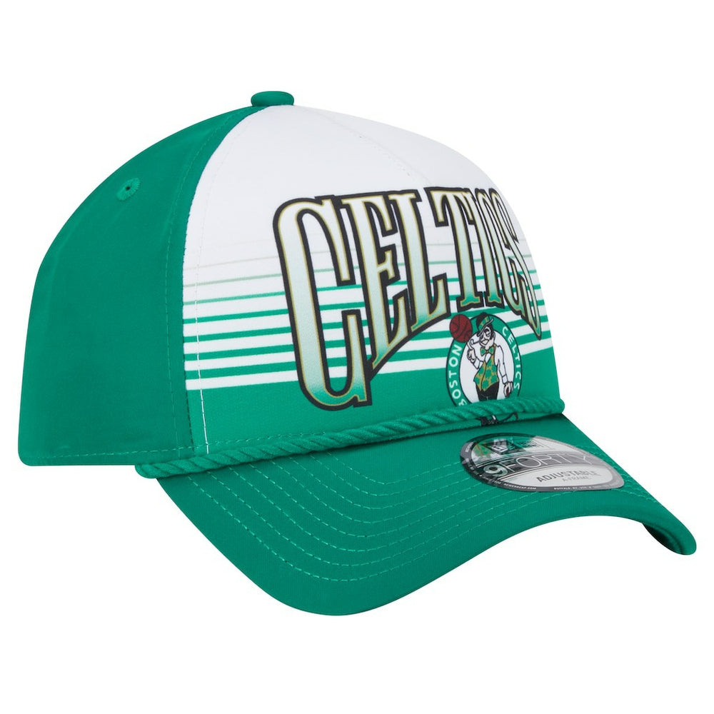 Boston Celtics Kelly Green Throwback Gradient A-Frame 9FORTY Adjustable Hat - NBA