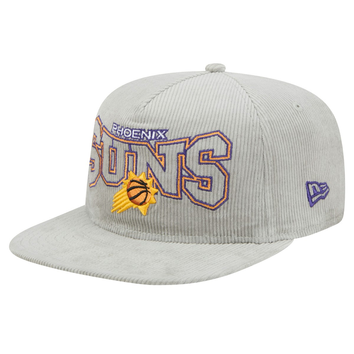 Phoenix Suns Throwback Corduroy Golfer Snapback Hat Gray - NBA