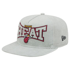 Miami Heat Throwback Corduroy Golfer Snapback Hat Gray - NBA
