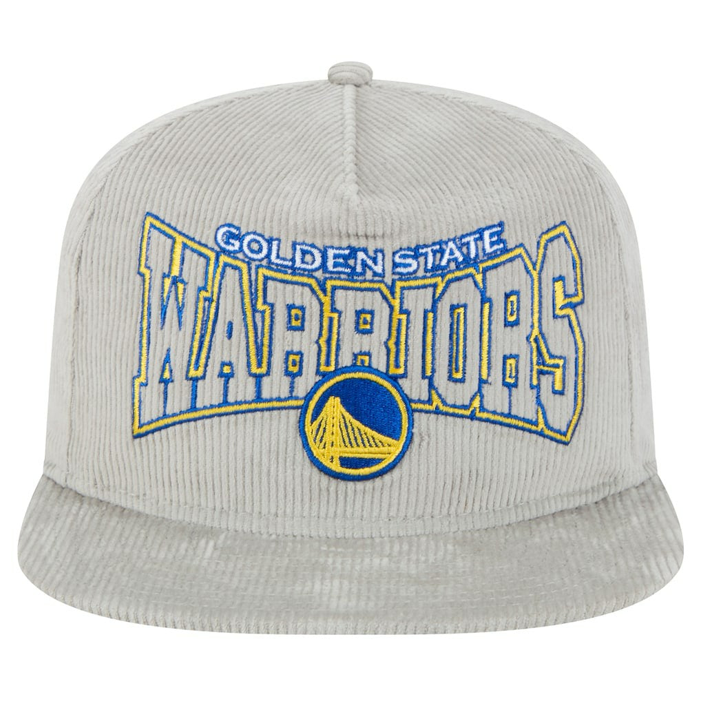 Golden State Warriors Throwback Corduroy Golfer Snapback Hat Gray - NBA