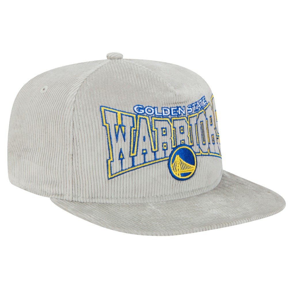 Golden State Warriors Throwback Corduroy Golfer Snapback Hat Gray - NBA