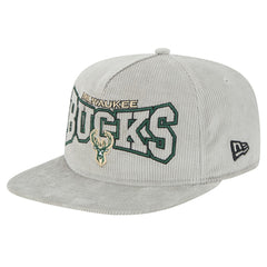 Milwaukee Bucks Throwback Corduroy Golfer Snapback Hat Gray - NBA