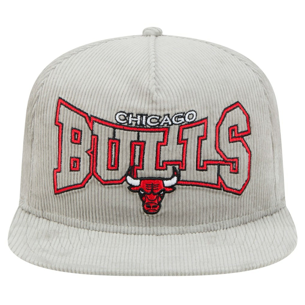 Chicago Bulls Throwback Corduroy Golfer Snapback Hat Gray - NBA