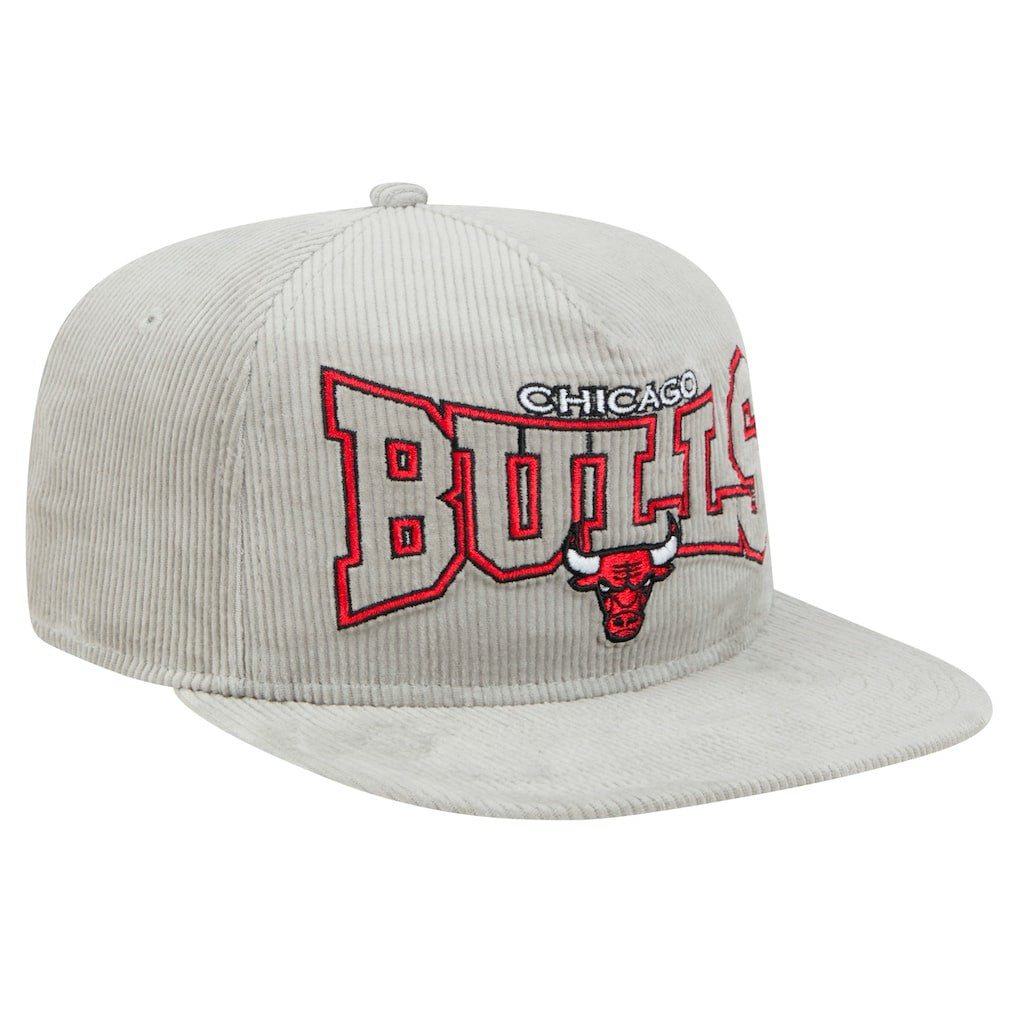 Chicago Bulls Throwback Corduroy Golfer Snapback Hat Gray - NBA