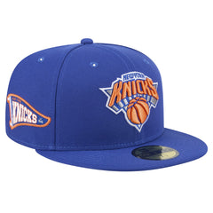 New York Knicks Throwback Pennant 59FIFTY Fitted Hat Blue - NBA