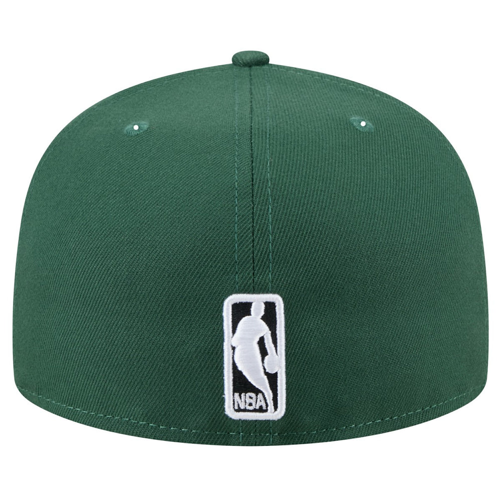 Milwaukee Bucks Throwback Pennant 59FIFTY Fitted Hat Hunter Green - NBA