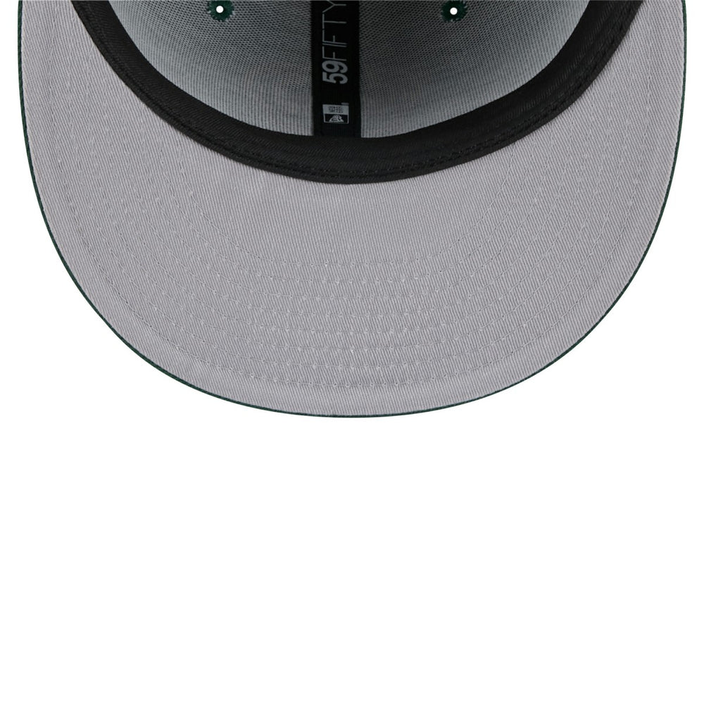 Milwaukee Bucks Throwback Pennant 59FIFTY Fitted Hat Hunter Green - NBA