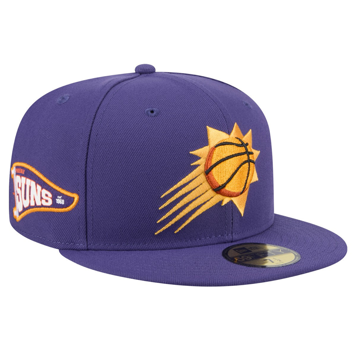 Phoenix Suns Throwback Pennant 59FIFTY Fitted Hat Purple - NBA