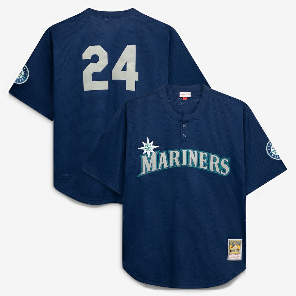 Seattle Mariners Mitchell & Ness Big & Tall Cooperstown Collection Mesh Batting Practice Jersey - MLB