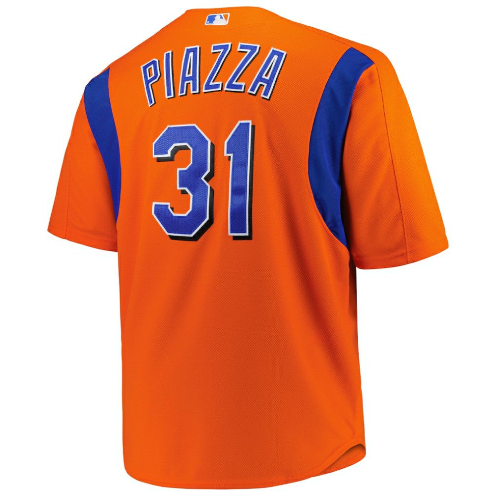 Mike Piazza New York Mets Mitchell & Ness Big & Tall Cooperstown Mesh Batting Practice Jersey - MLB