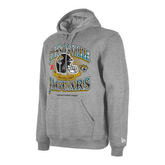 Jacksonville Jaguars New Era Retro Pullover Hoodie Heather Gray | NFL