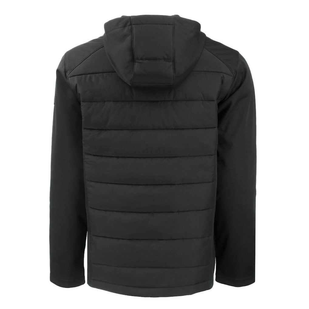 Las Vegas Raiders Cutter & Buck Big & Tall Evoke Hybrid Eco Softshell Recycled Full-Zip Hooded Jacket Black | NFL