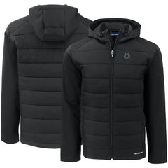 Indianapolis Colts Cutter & Buck Evoke PrimaLoft Hybrid Eco Softshell Recycled Full-Zip Hooded Jacket Black | NFL