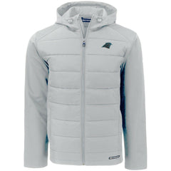 Carolina Panthers Cutter & Buck Evoke PrimaLoft Hybrid Eco Softshell Recycled Full-Zip Hooded Jacket Gray | NFL
