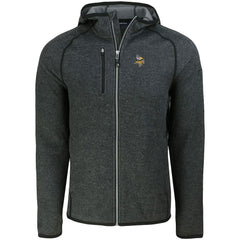 Minnesota Vikings Cutter & Buck Mainsail Full-Zip Hooded Jacket Heather Charcoal | NFL