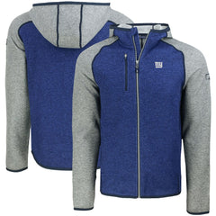 New York Giants Cutter & Buck Mainsail Full-Zip Hooded Jacket Heather Royal | NFL