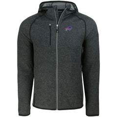 Buffalo Bills Cutter & Buck Mainsail Full-Zip Hooded Jacket Heather Charcoal | NFL