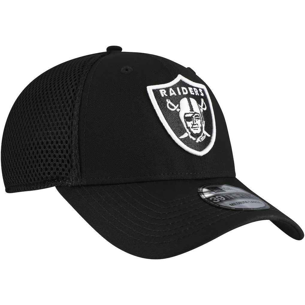 New Era Las Vegas Raiders Black Main Neo 39THIRTY Flex Hat | NFL