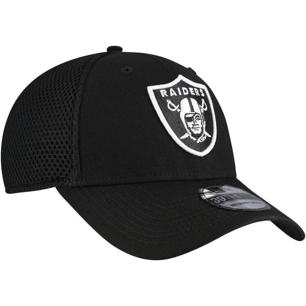 New Era Las Vegas Raiders Black Main Neo 39THIRTY Flex Hat | NFL