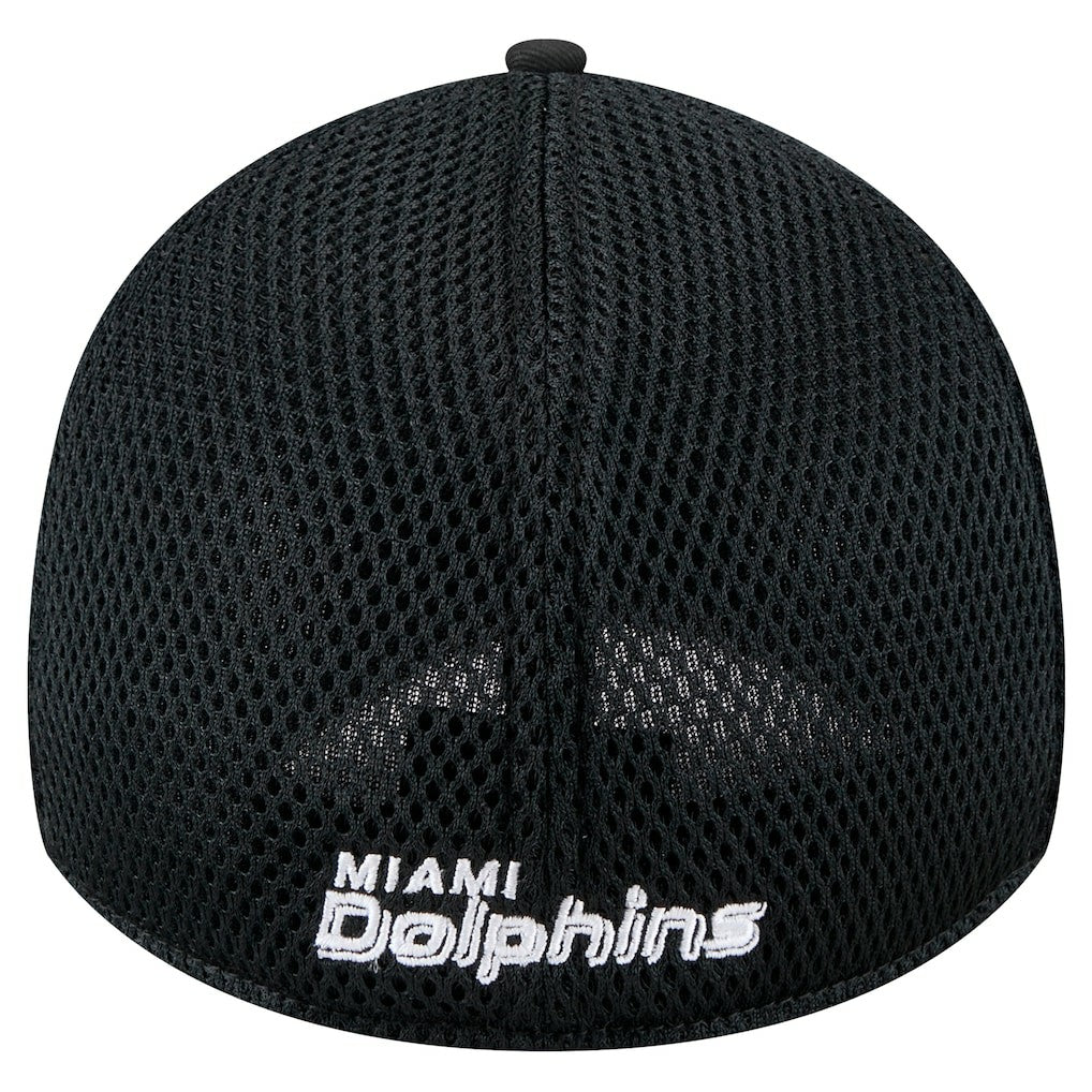New Era Miami Dolphins Black Main Neo 39THIRTY Flex Hat | NFL