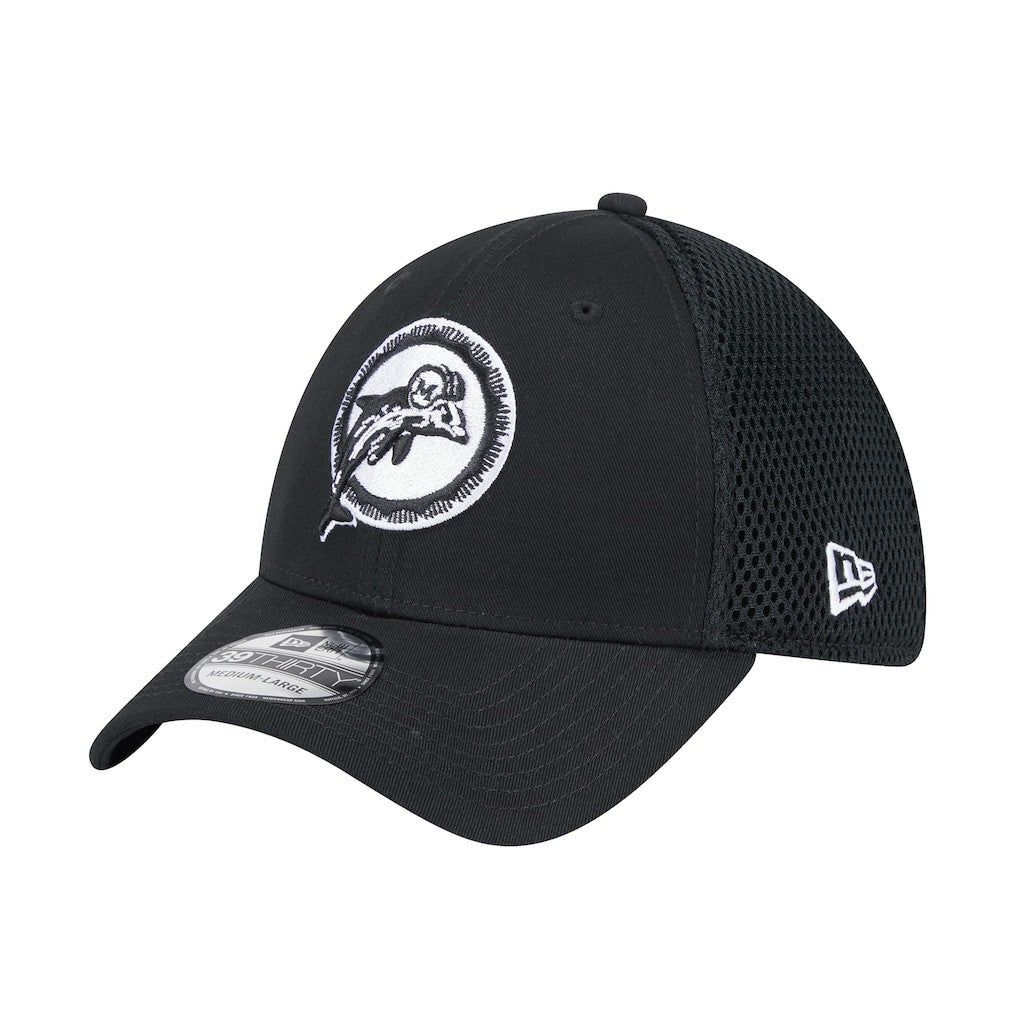 New Era Miami Dolphins Black Main Neo 39THIRTY Flex Hat | NFL