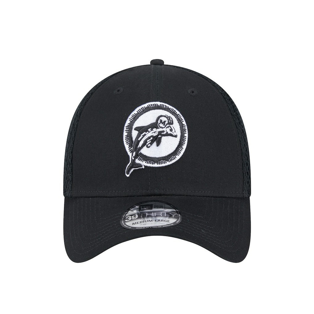 New Era Miami Dolphins Black Main Neo 39THIRTY Flex Hat | NFL