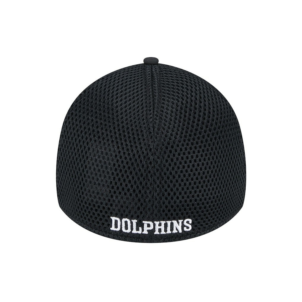New Era Miami Dolphins Black Main Neo 39THIRTY Flex Hat | NFL