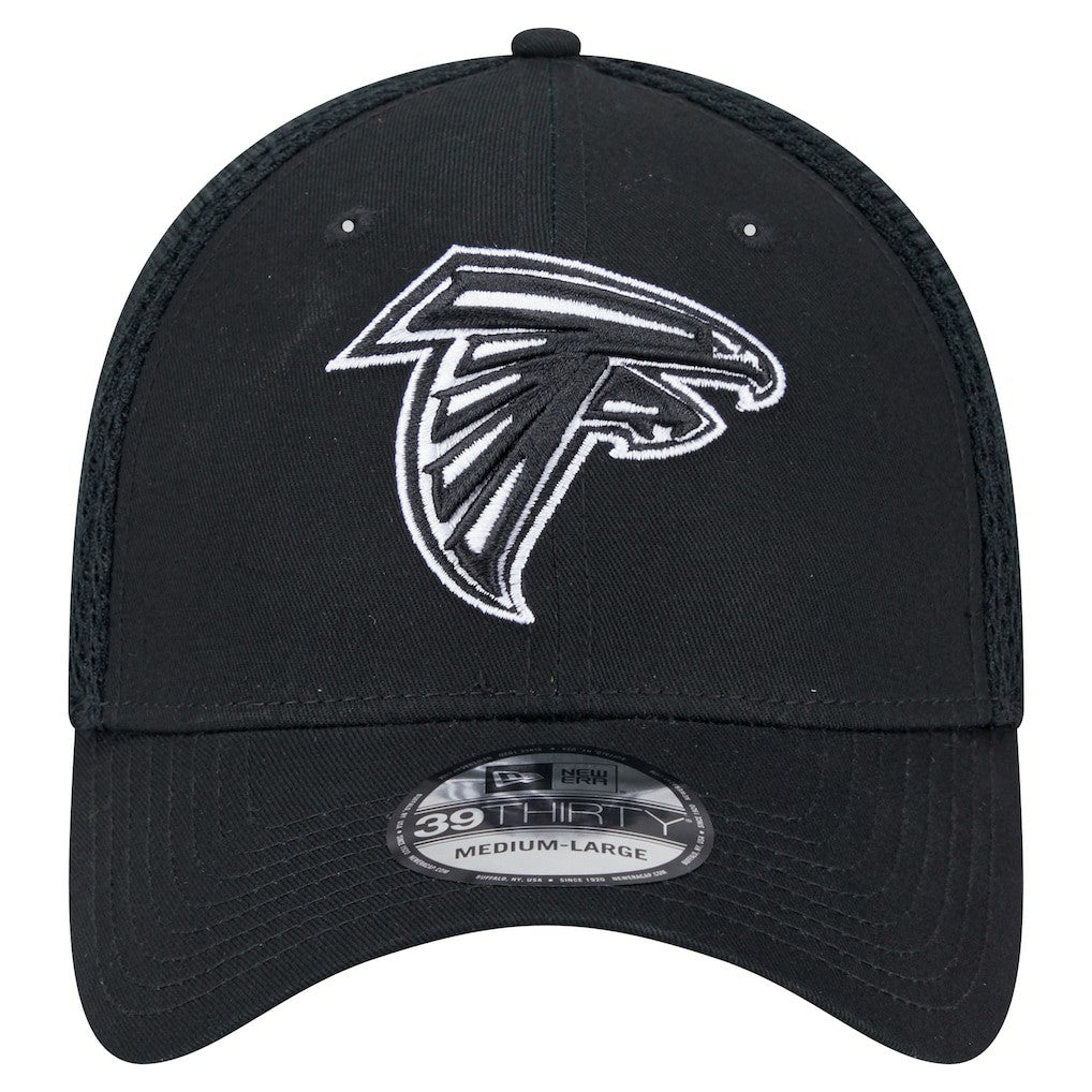 New Era Atlanta Falcons Black Main Neo 39THIRTY Flex Hat | NFL