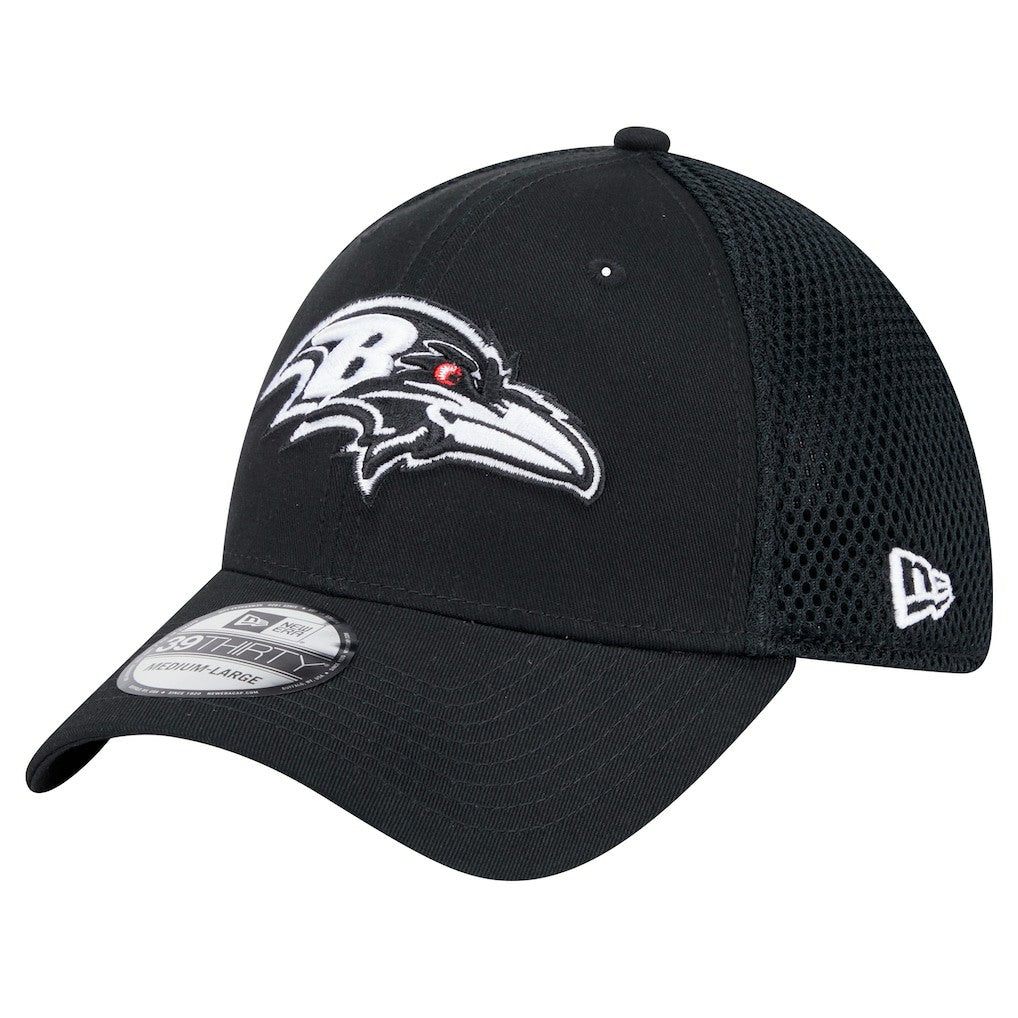 New Era Baltimore Ravens Black Main Neo 39THIRTY Flex Hat | NFL