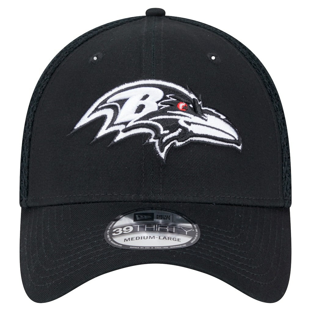 New Era Baltimore Ravens Black Main Neo 39THIRTY Flex Hat | NFL