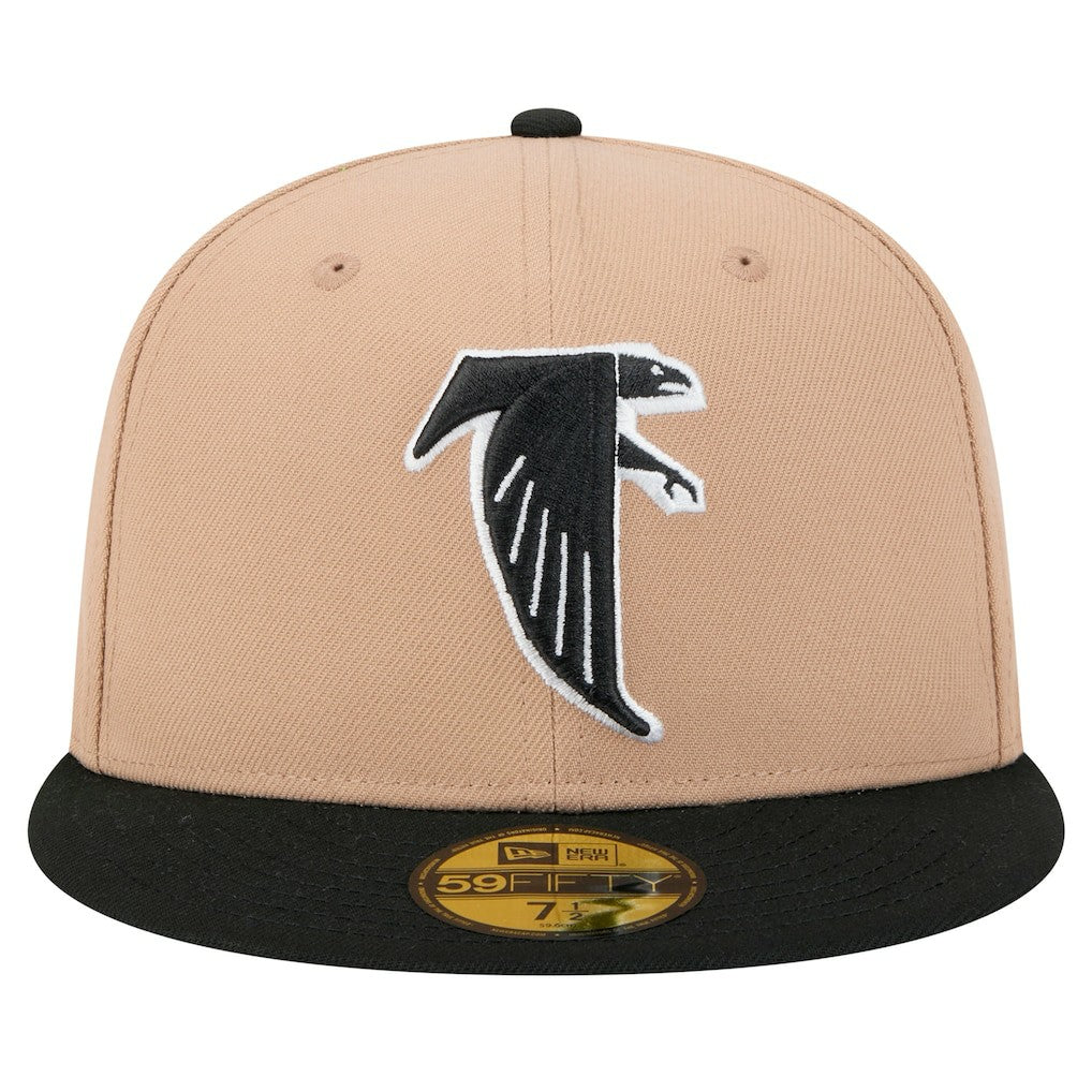 Atlanta Falcons New Era Throwback Logo Main 59FIFTY Fitted Hat Tan | NFL