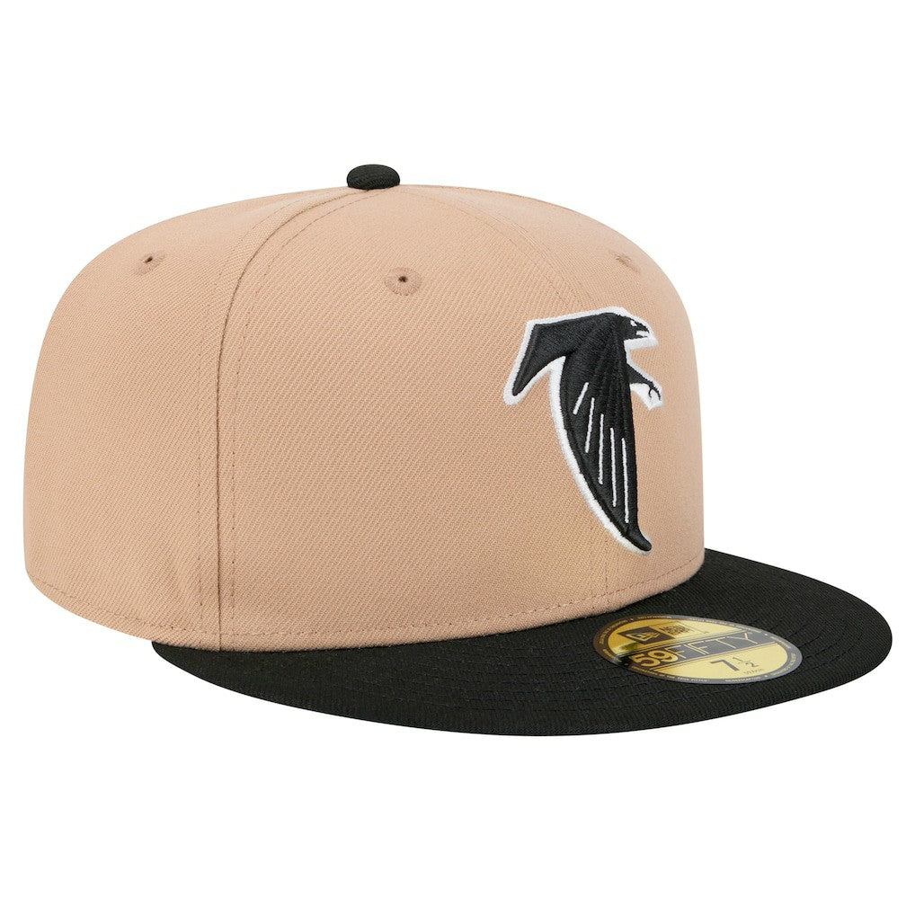 Atlanta Falcons New Era Throwback Logo Main 59FIFTY Fitted Hat Tan | NFL