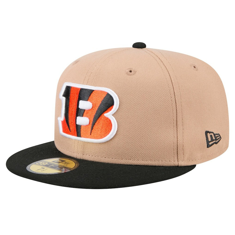 Cincinnati Bengals New Era Logo Main 59FIFTY Fitted Hat Tan | NFL